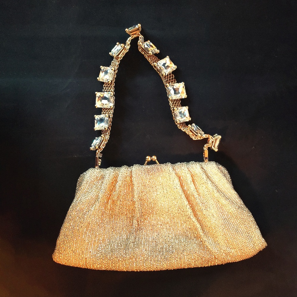 Beaded golden Valentino Shoulder Bag